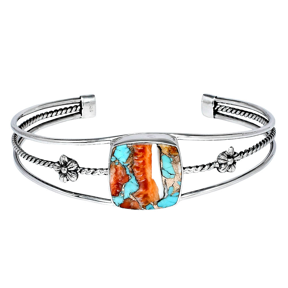 Premium Quality Spiny Oyster Turquoise Cuff Bangle Bracelet B-1012 32-EB10352