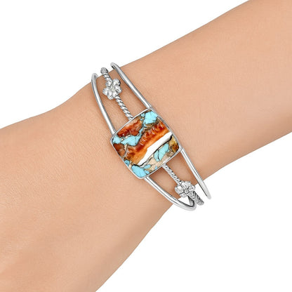 Premium Quality Spiny Oyster Turquoise Cuff Bangle Bracelet B-1012 32-EB10352