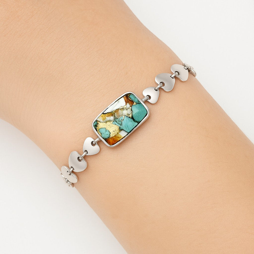 Premium Heart - Spiny Oyster Turquoise Bracelet B-1044 32-EB10354