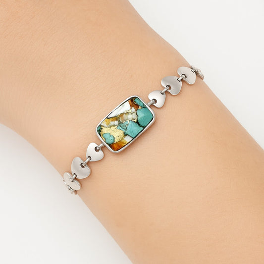 Premium Heart - Spiny Oyster Turquoise Bracelet B-1044 32-EB10354
