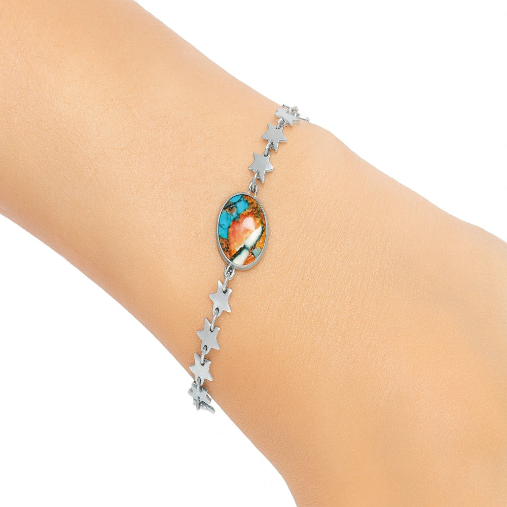 Premium Quality Star - Spiny Oyster Turquoise Bracelet B-1044 32-EB10355
