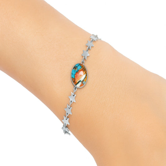 Premium Quality Star - Spiny Oyster Turquoise Bracelet B-1044 32-EB10355