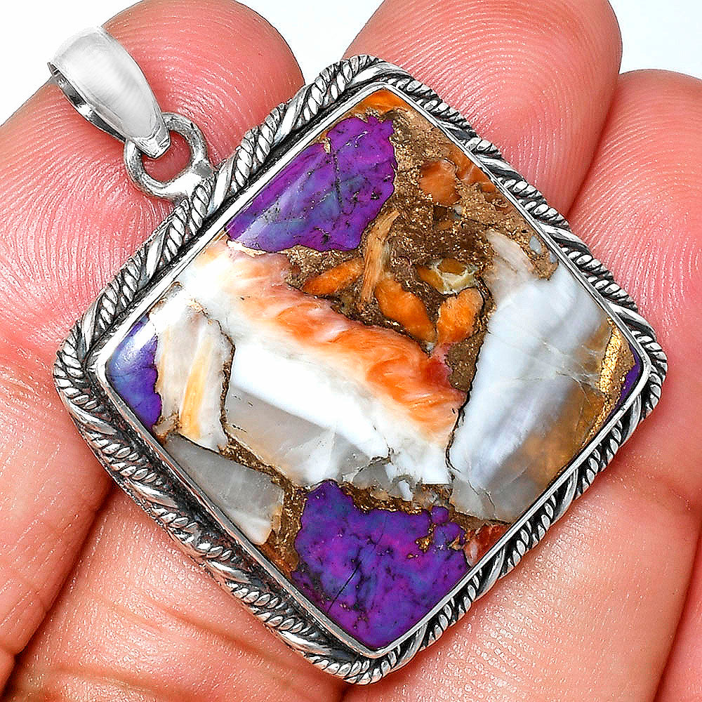 Premium Quality Spiny Oyster Turquoise Pendant P-1074 32-EP10201
