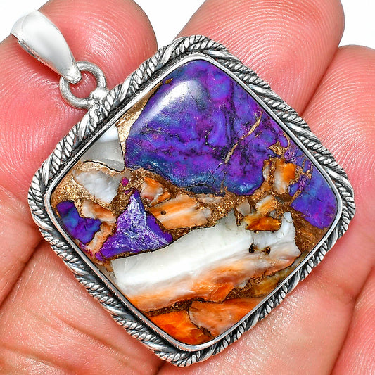 Premium Quality Spiny Oyster Turquoise Pendant P-1074 32-EP10202