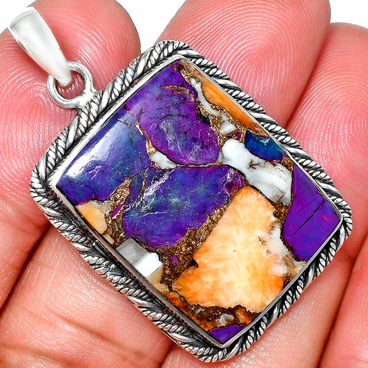 Premium Quality Spiny Oyster Turquoise Pendant P-1074 32-EP10203