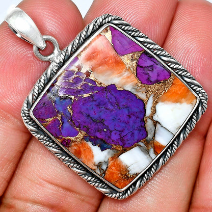 Premium Quality Spiny Oyster Turquoise Pendant P-1074 32-EP10206