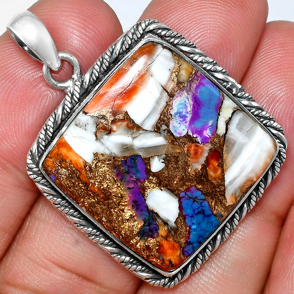 Premium Quality Spiny Oyster Turquoise Pendant P-1074 32-EP10207