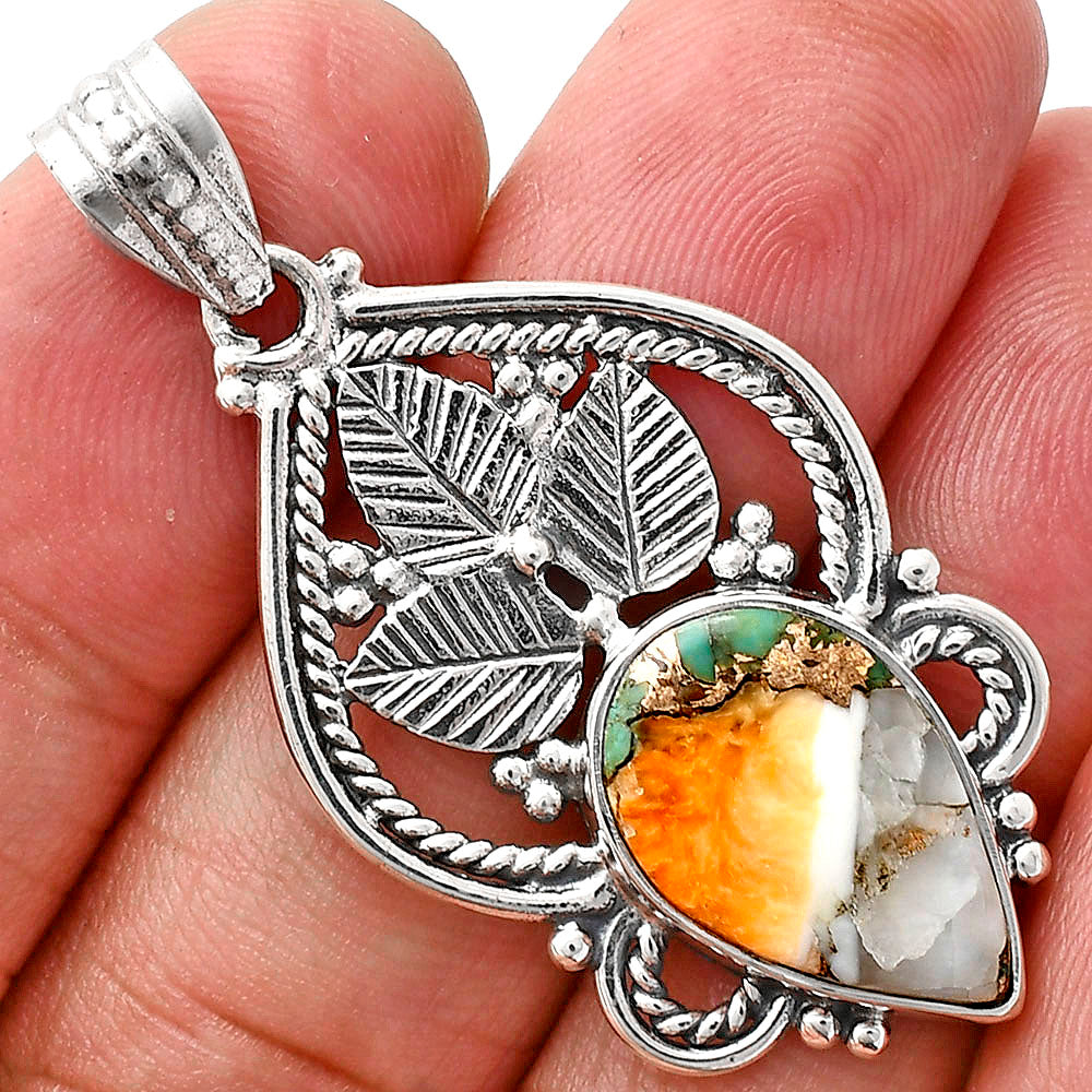 Premium Quality Spiny Oyster Turquoise Pendant P-1258 32-EP10209