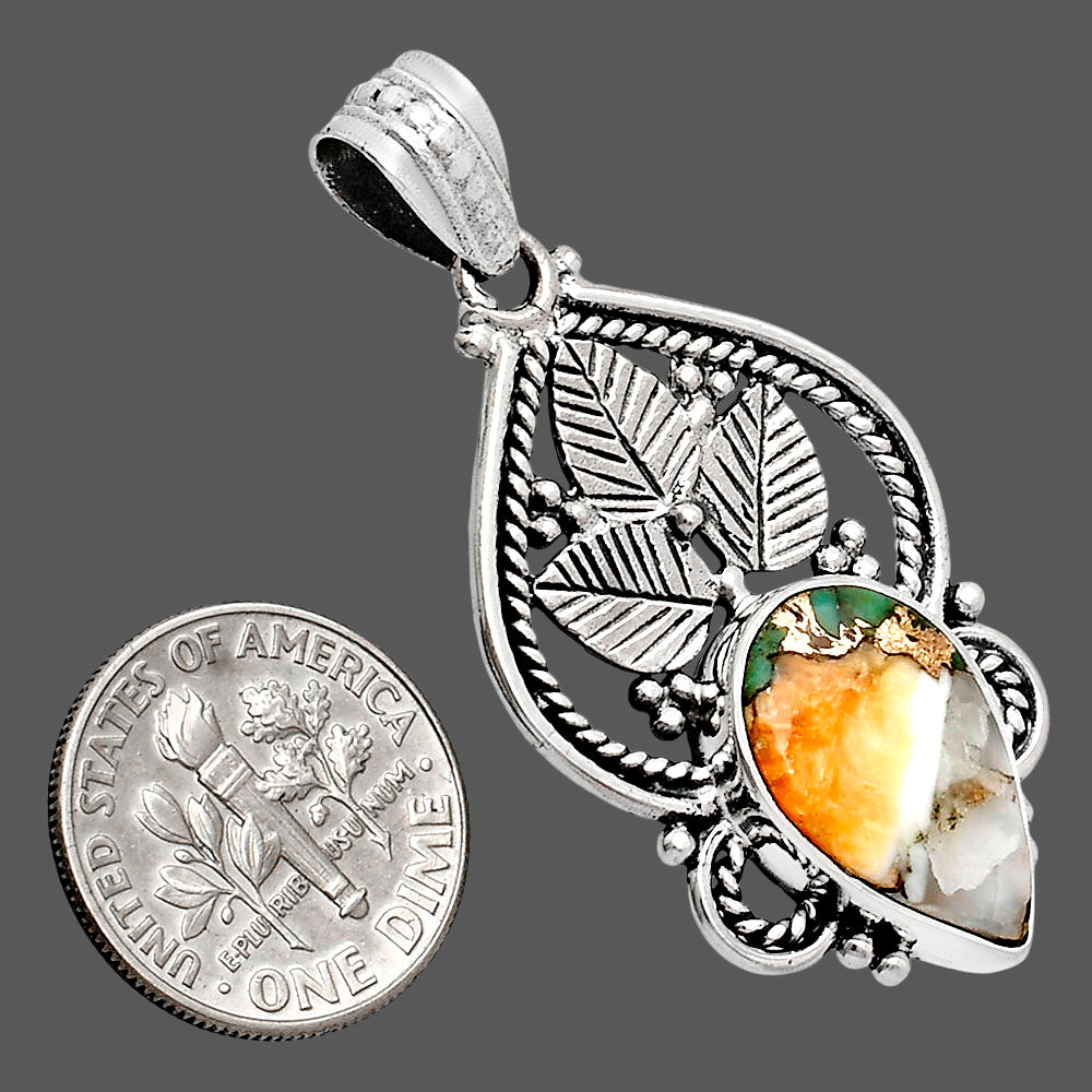 Premium Quality Spiny Oyster Turquoise Pendant P-1258 32-EP10209