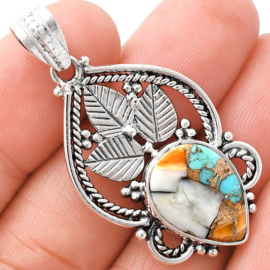 Premium Quality Spiny Oyster Turquoise - Arizona Pendant P-1258 32-EP10213
