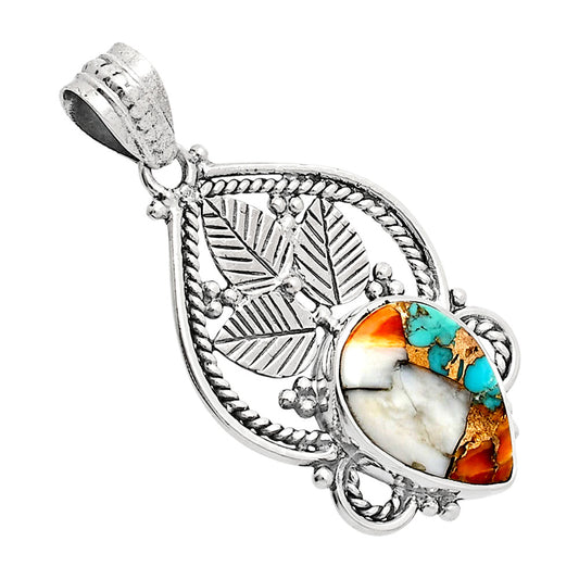 Premium Quality Spiny Oyster Turquoise - Arizona Pendant P-1258 32-EP10213