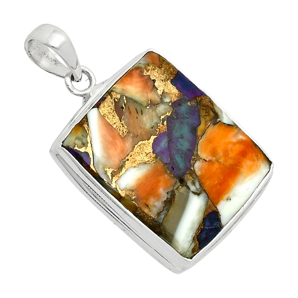 Premium Quality Spiny Oyster Turquoise - Arizona Pendant P-1124 32-EP10214