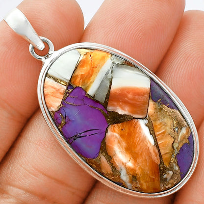 Premium Quality Spiny Oyster Turquoise - Arizona Pendant P-1124 32-EP10215