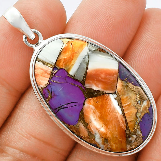 Premium Quality Spiny Oyster Turquoise - Arizona Pendant P-1124 32-EP10215