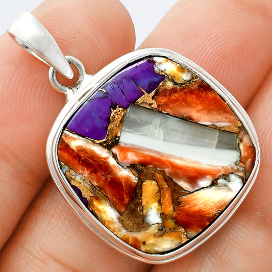 Premium Quality Spiny Oyster Turquoise - Arizona Pendant P-1124 32-EP10216