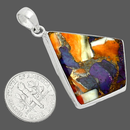 Premium Quality Spiny Oyster Turquoise - Arizona Pendant P-1124 32-EP10217