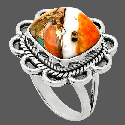 Premium Quality Spiny Oyster Turquoise - Arizona Ring size-7 R-1221 32-ER12258