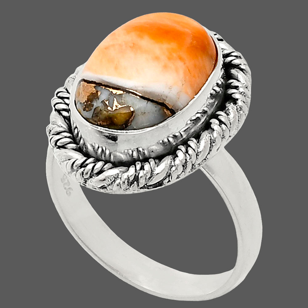 Premium Quality Spiny Oyster Turquoise - Arizona Ring size-6 R-1013 32-ER12264