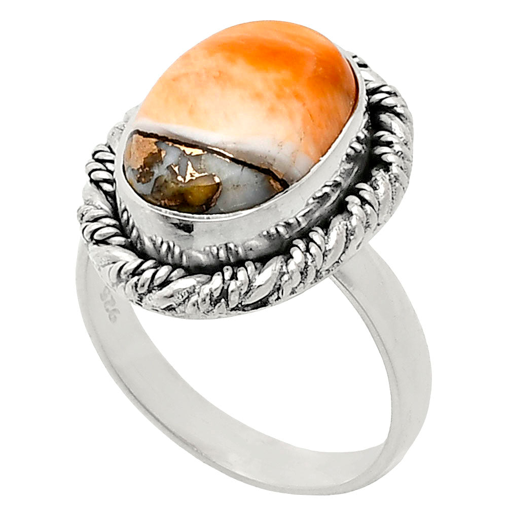 Premium Quality Spiny Oyster Turquoise - Arizona Ring size-6 R-1013 32-ER12264