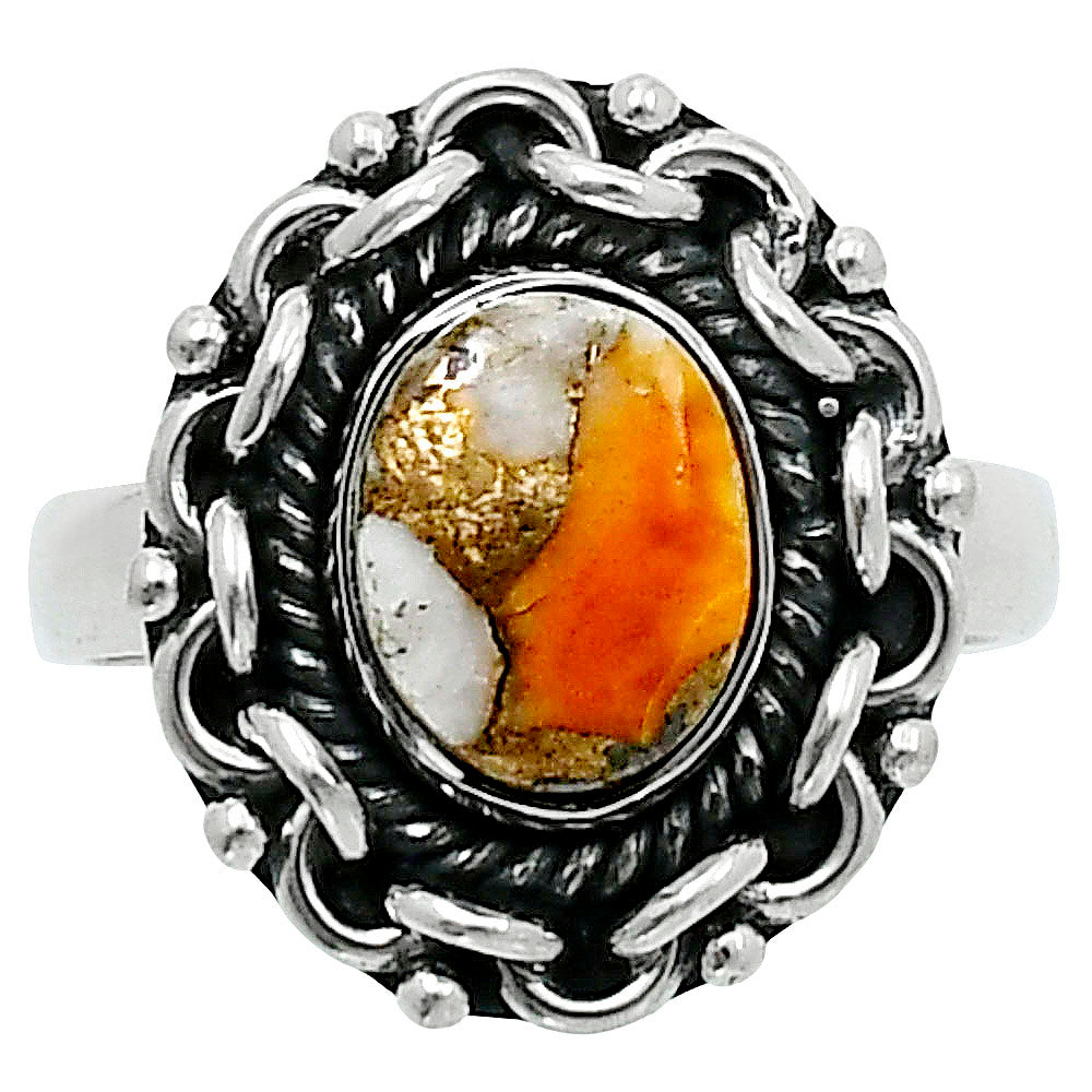 Premium Spiny Oyster Turquoise Ring size-6 R-1667 32-ER12483