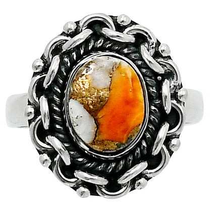 Premium Spiny Oyster Turquoise Ring size-6 R-1667 32-ER12483
