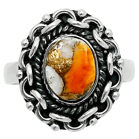 Premium Spiny Oyster Turquoise Ring size-6 R-1667 32-ER12483