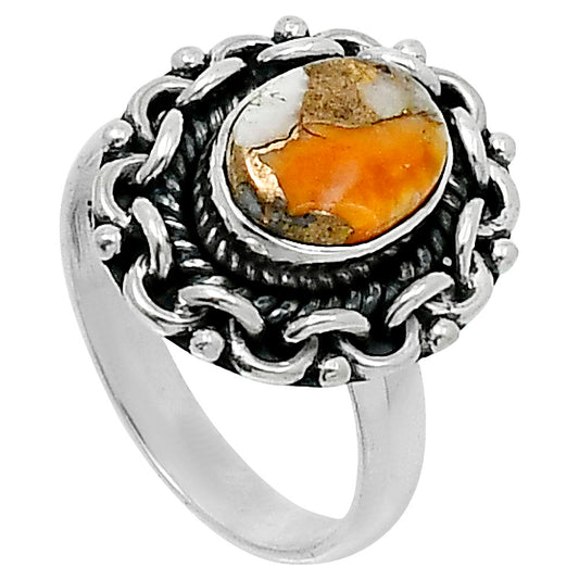 Premium Spiny Oyster Turquoise Ring size-6 R-1667 32-ER12483