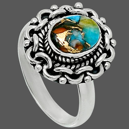 Premium Spiny Oyster Turquoise Ring size-8 R-1667 32-ER12487