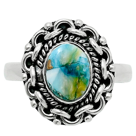 Premium Spiny Oyster Turquoise Ring size-9 R-1667 32-ER12490