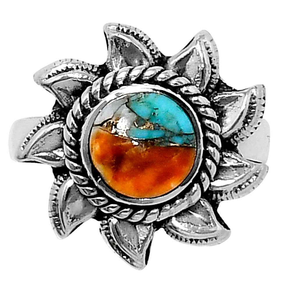 Premium Spiny Oyster Turquoise Ring size-5 R-1617 32-ER12494