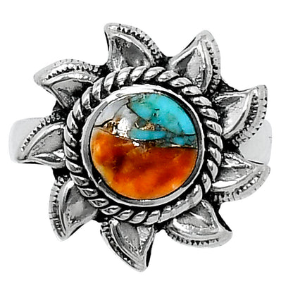 Premium Spiny Oyster Turquoise Ring size-5 R-1617 32-ER12494