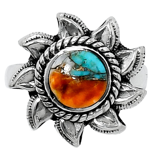 Premium Spiny Oyster Turquoise Ring size-5 R-1617 32-ER12494
