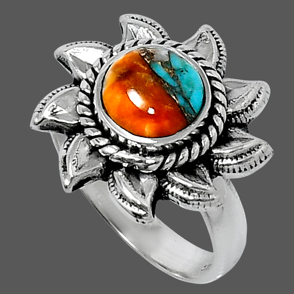 Premium Spiny Oyster Turquoise Ring size-5 R-1617 32-ER12494