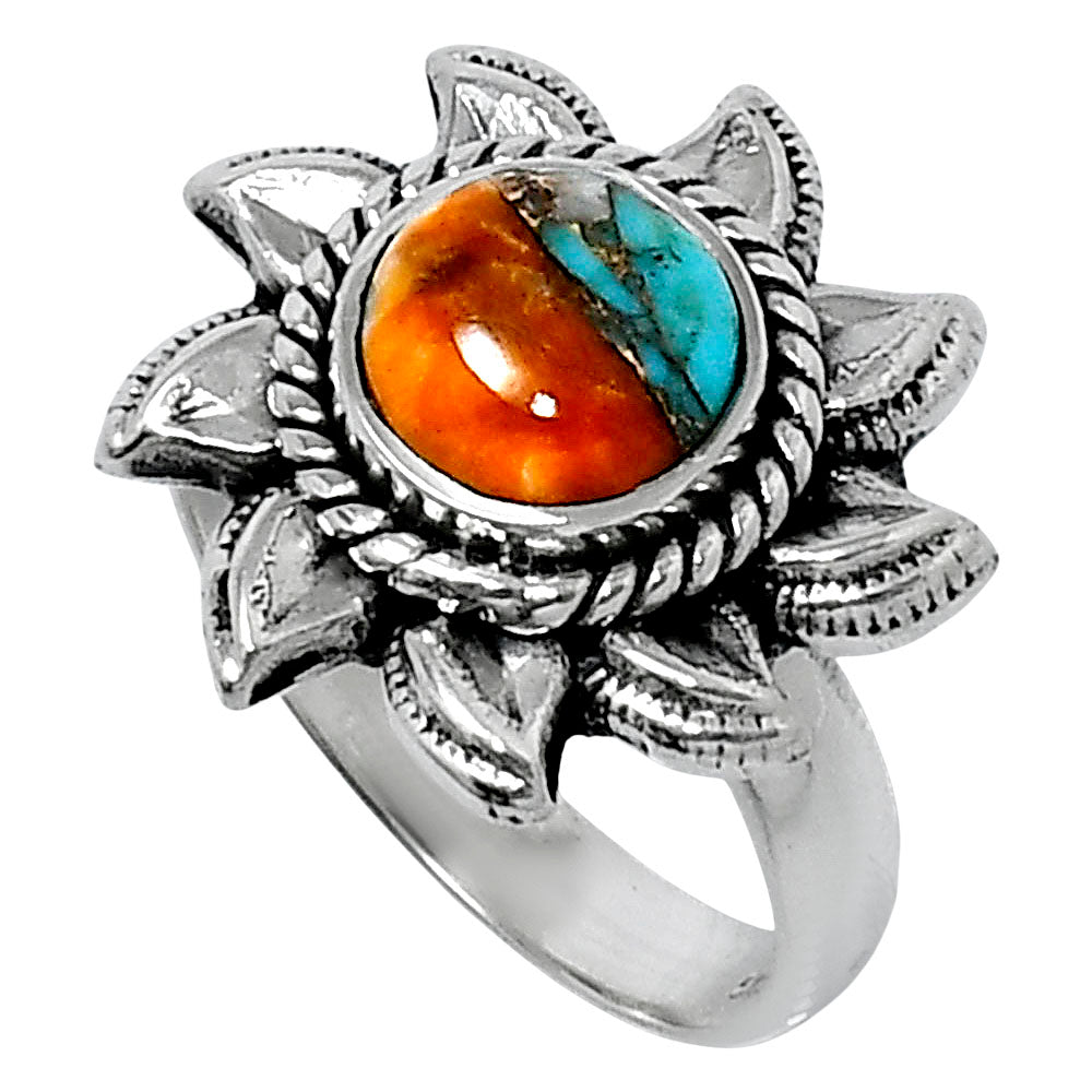Premium Spiny Oyster Turquoise Ring size-5 R-1617 32-ER12494