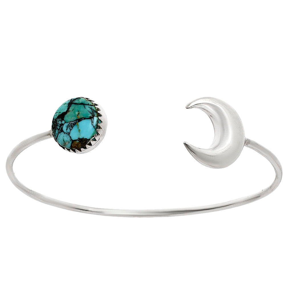 Moon - Lucky Charm Tibetan Turquoise Cuff Bangle Bracelet B-1046 33-EB10359