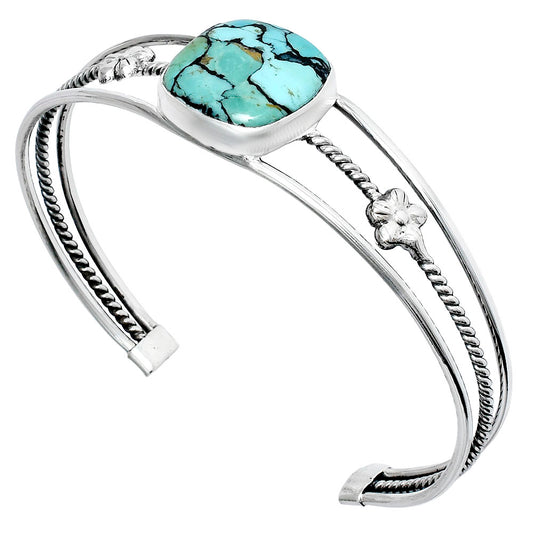 Premium Lucky Charm Tibetan Turquoise Cuff Bangle Bracelet B-1012 33-EB10362