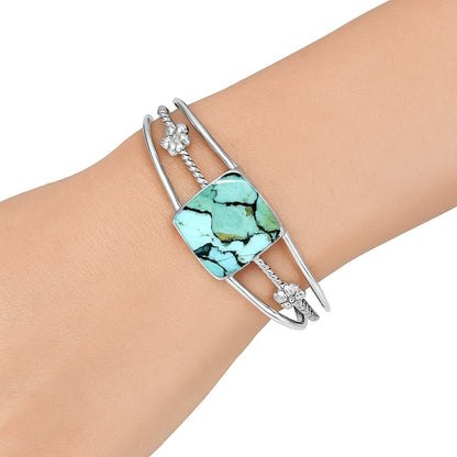 Premium Lucky Charm Tibetan Turquoise Cuff Bangle Bracelet B-1012 33-EB10362