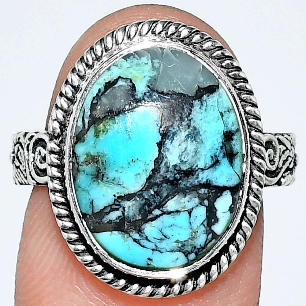 Premium Quality Lucky Charm Tibetan Turquoise Ring size-8 R-1067 33-ER12510