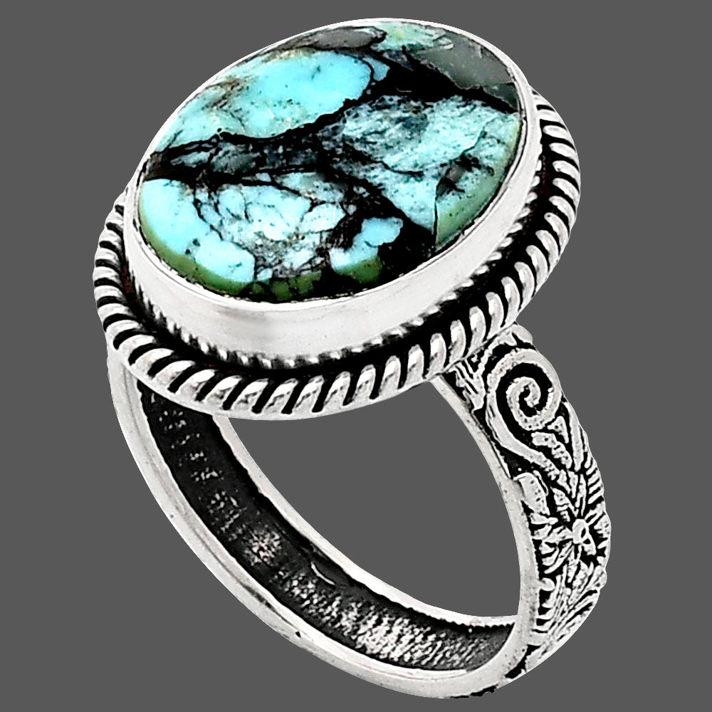 Premium Quality Lucky Charm Tibetan Turquoise Ring size-8 R-1067 33-ER12510