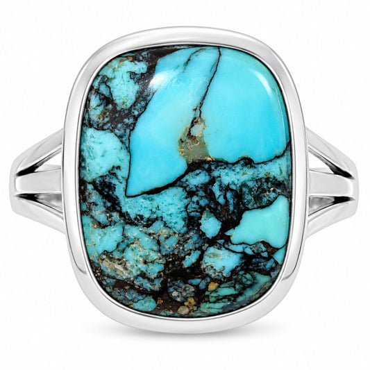 Premium Lucky Charm Tibetan Turquoise Ring size-10 R-1006 33-ER12516