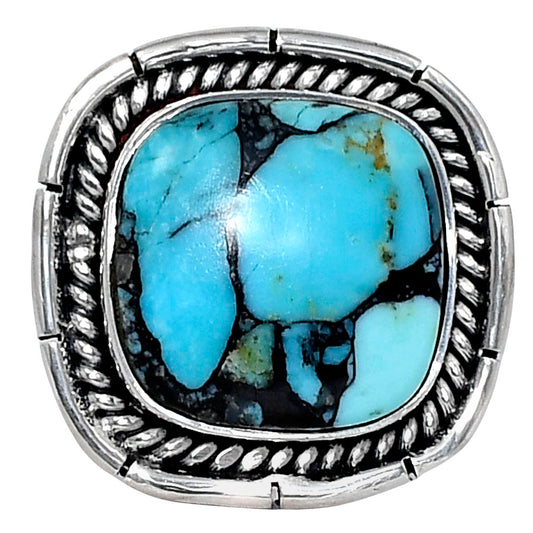 Premium Quality Lucky Charm Tibetan Turquoise Ring size-7 R-1728 33-ER12534