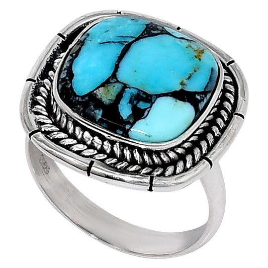 Premium Quality Lucky Charm Tibetan Turquoise Ring size-7 R-1728 33-ER12534