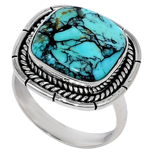 Premium Quality Lucky Charm Tibetan Turquoise Ring size-7 R-1728 33-ER12535