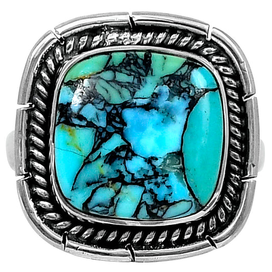 Premium Quality Lucky Charm Tibetan Turquoise Ring size-8 R-1728 33-ER12536