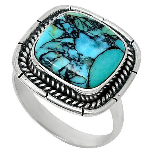 Premium Quality Lucky Charm Tibetan Turquoise Ring size-8 R-1728 33-ER12536