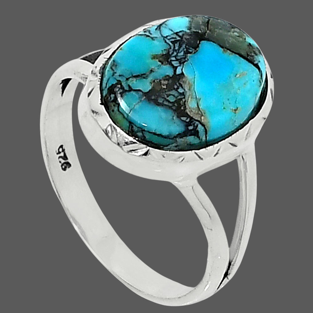 Premium Quality Lucky Charm Tibetan Turquoise Ring size-8 R-1074 33-ER12572