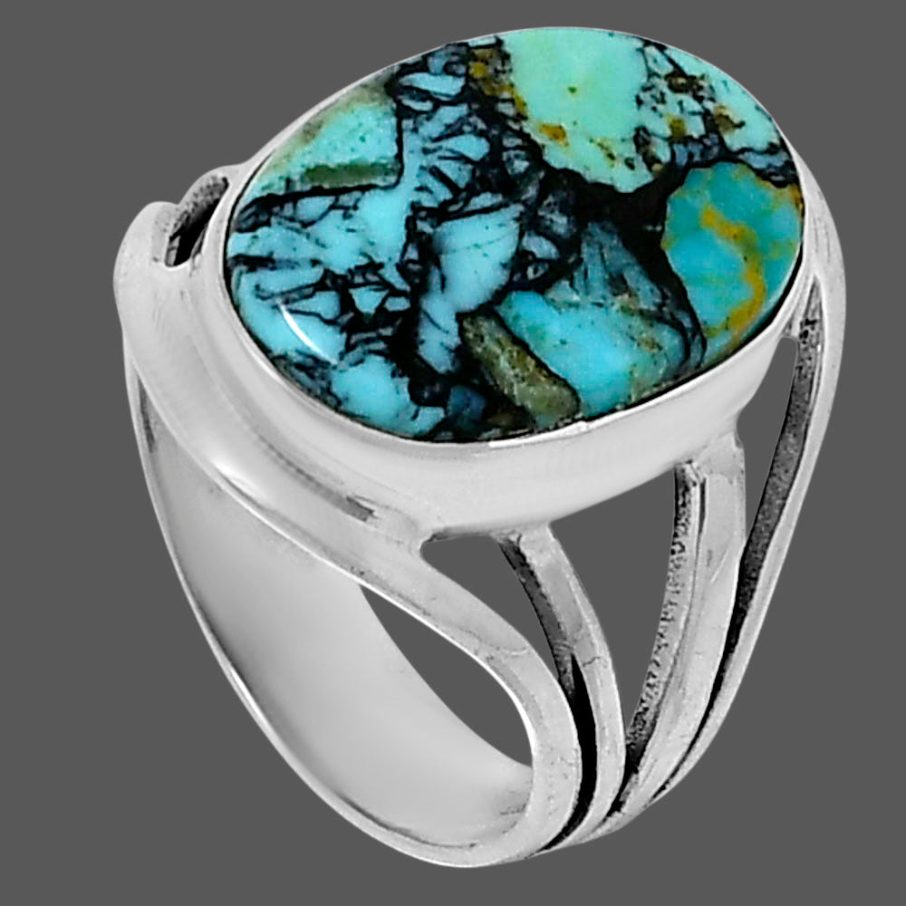 Premium Lucky Charm Tibetan Turquoise Ring size-8 R-1219 33-ER12615