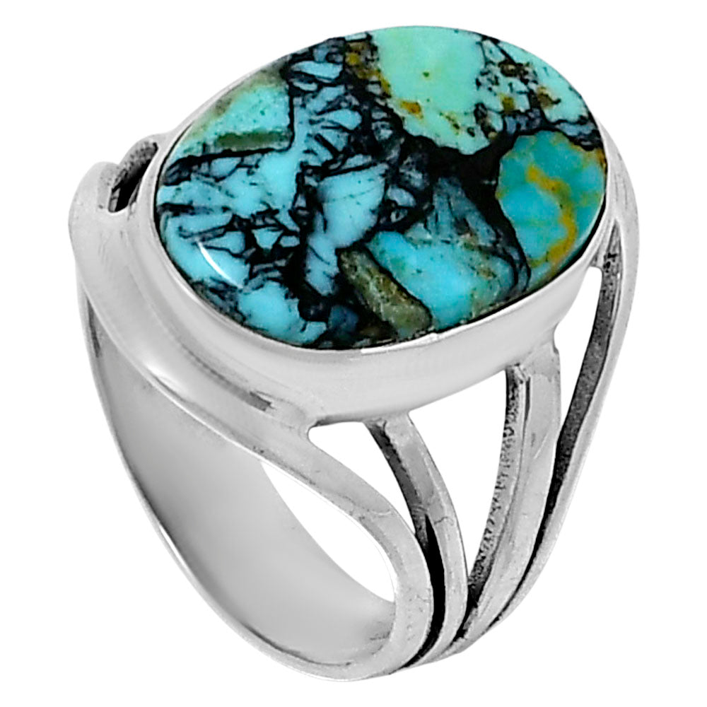 Premium Lucky Charm Tibetan Turquoise Ring size-8 R-1219 33-ER12615