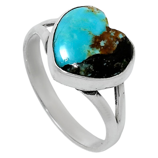 Premium Heart Lucky Charm Tibetan Turquoise Ring size-10 R-1073 33-ER12653