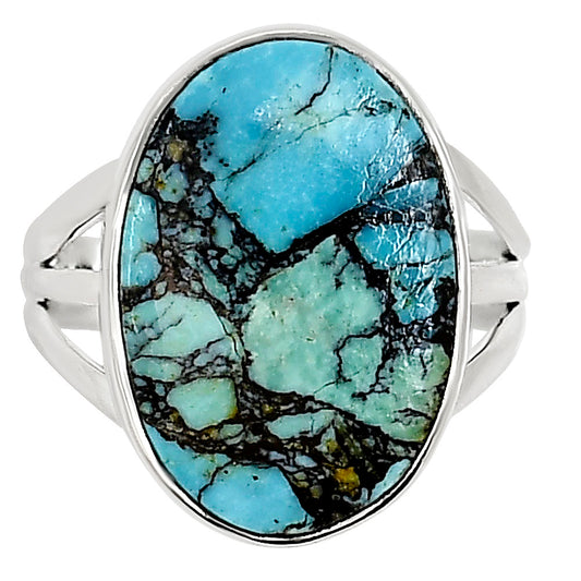Lucky Charm Tibetan Turquoise Ring size-9 R-1003 33-ER15064